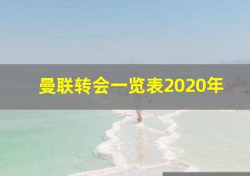 曼联转会一览表2020年