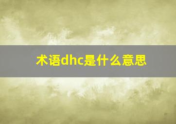 术语dhc是什么意思