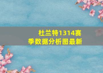 杜兰特1314赛季数据分析图最新