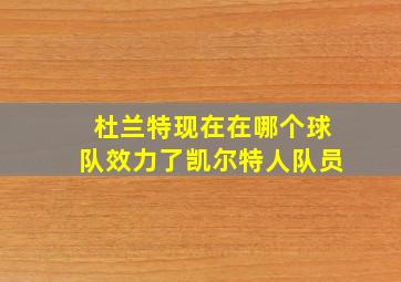 杜兰特现在在哪个球队效力了凯尔特人队员