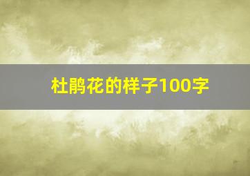 杜鹃花的样子100字