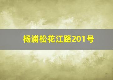 杨浦松花江路201号