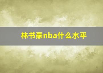 林书豪nba什么水平