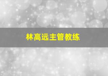 林高远主管教练