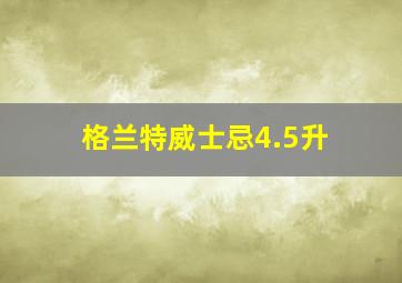 格兰特威士忌4.5升