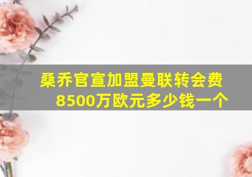 桑乔官宣加盟曼联转会费8500万欧元多少钱一个