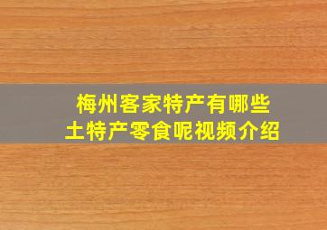 梅州客家特产有哪些土特产零食呢视频介绍