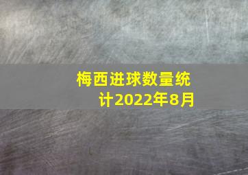 梅西进球数量统计2022年8月