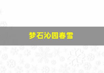 梦石沁园春雪