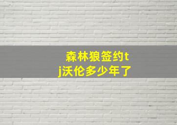 森林狼签约tj沃伦多少年了