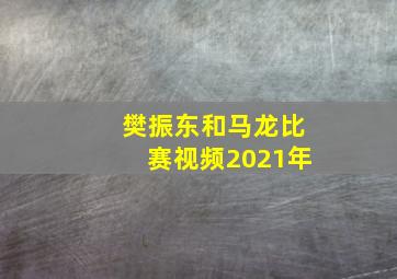 樊振东和马龙比赛视频2021年