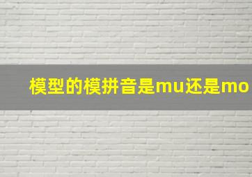 模型的模拼音是mu还是mo