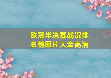 欧冠半决赛战况排名榜图片大全高清