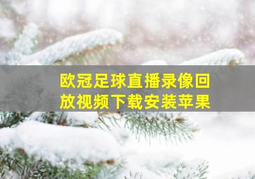 欧冠足球直播录像回放视频下载安装苹果