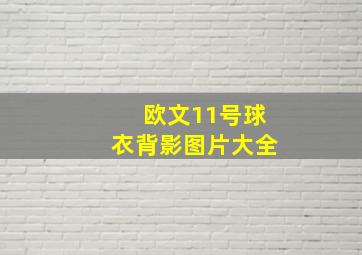 欧文11号球衣背影图片大全