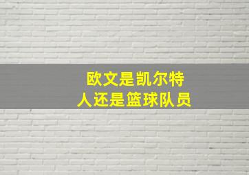 欧文是凯尔特人还是篮球队员