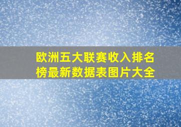 欧洲五大联赛收入排名榜最新数据表图片大全