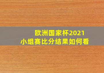 欧洲国家杯2021小组赛比分结果如何看