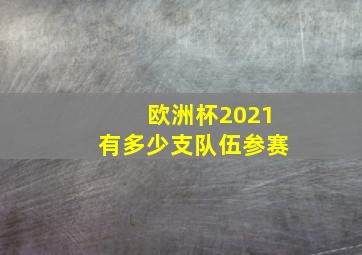 欧洲杯2021有多少支队伍参赛