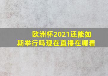 欧洲杯2021还能如期举行吗现在直播在哪看