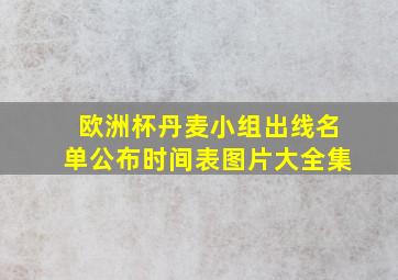 欧洲杯丹麦小组出线名单公布时间表图片大全集