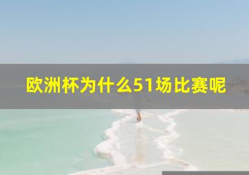 欧洲杯为什么51场比赛呢