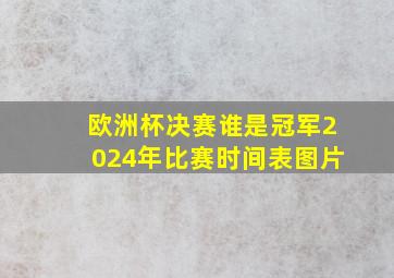 欧洲杯决赛谁是冠军2024年比赛时间表图片