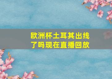 欧洲杯土耳其出线了吗现在直播回放