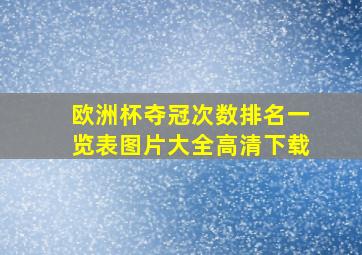 欧洲杯夺冠次数排名一览表图片大全高清下载