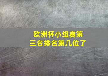 欧洲杯小组赛第三名排名第几位了