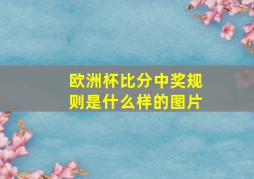 欧洲杯比分中奖规则是什么样的图片