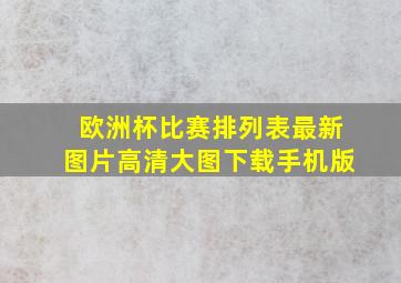 欧洲杯比赛排列表最新图片高清大图下载手机版