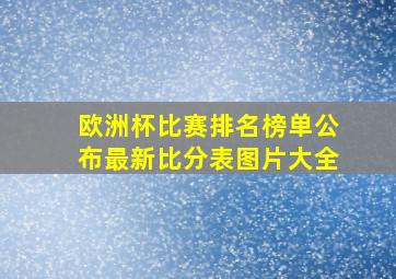 欧洲杯比赛排名榜单公布最新比分表图片大全