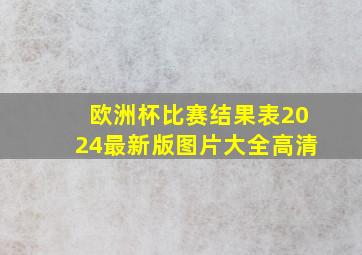 欧洲杯比赛结果表2024最新版图片大全高清