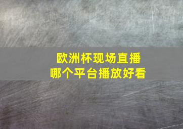 欧洲杯现场直播哪个平台播放好看