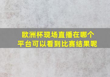 欧洲杯现场直播在哪个平台可以看到比赛结果呢