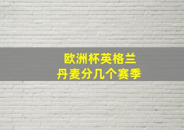 欧洲杯英格兰丹麦分几个赛季