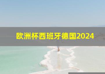 欧洲杯西班牙德国2024