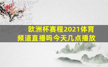 欧洲杯赛程2021体育频道直播吗今天几点播放