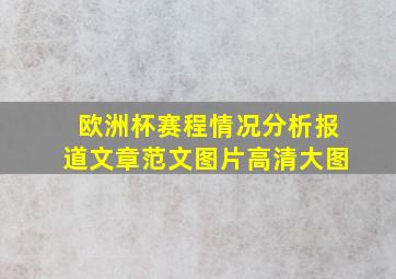 欧洲杯赛程情况分析报道文章范文图片高清大图