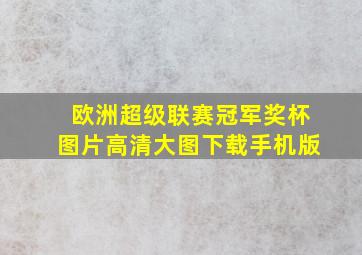 欧洲超级联赛冠军奖杯图片高清大图下载手机版