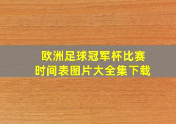 欧洲足球冠军杯比赛时间表图片大全集下载