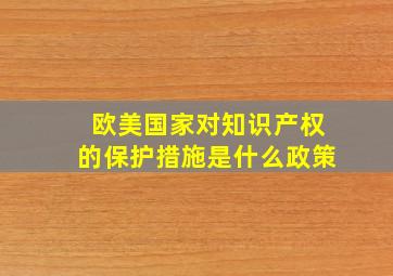 欧美国家对知识产权的保护措施是什么政策