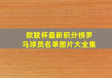 欧联杯最新积分榜罗马球员名单图片大全集