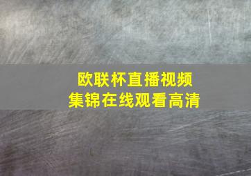 欧联杯直播视频集锦在线观看高清