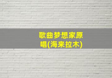 歌曲梦想家原唱(海来拉木)