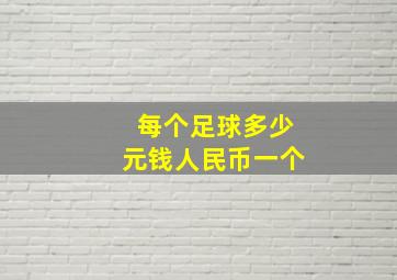 每个足球多少元钱人民币一个