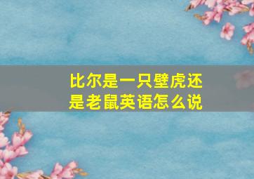 比尔是一只壁虎还是老鼠英语怎么说