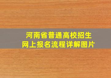 河南省普通高校招生网上报名流程详解图片