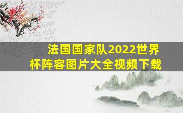 法国国家队2022世界杯阵容图片大全视频下载